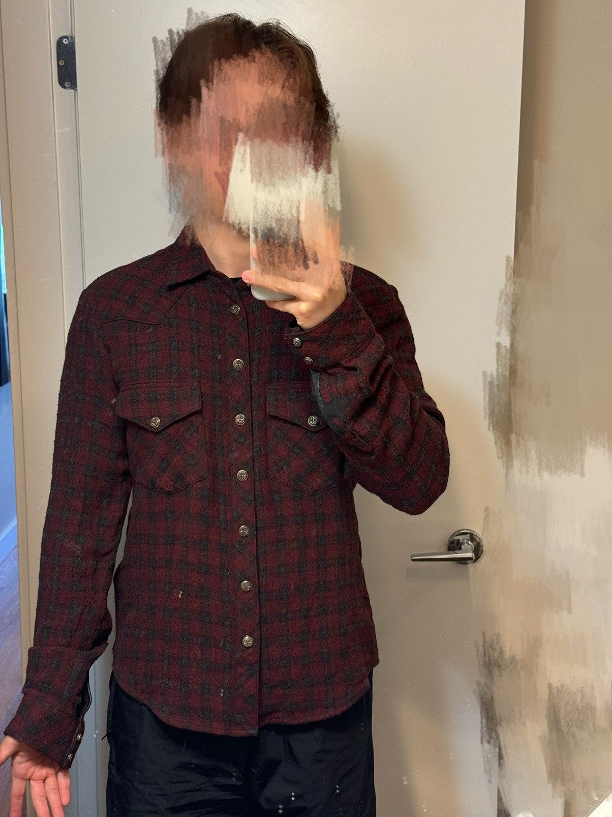Chrome Hearts Chrome hearts flannel with cross patches on sleeves Size US M / EU 48-50 / 2 - 11 Thumbnail