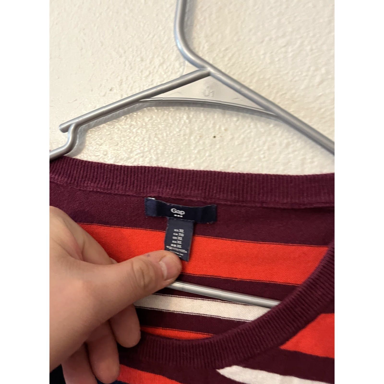 Gap Gap Women’s Crew Neck Long Sleeve XL Multicolor Striped Shirt Womens Size XL / US 12-14 / IT 48-50 - 2 Thumbnail