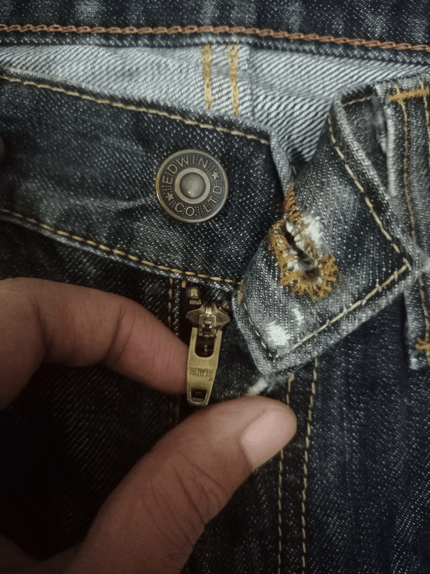 Edwin × Japanese Brand Vintage Japanese Edwin Washed Black Distressed Denim Size US 30 / EU 46 - 6 Thumbnail