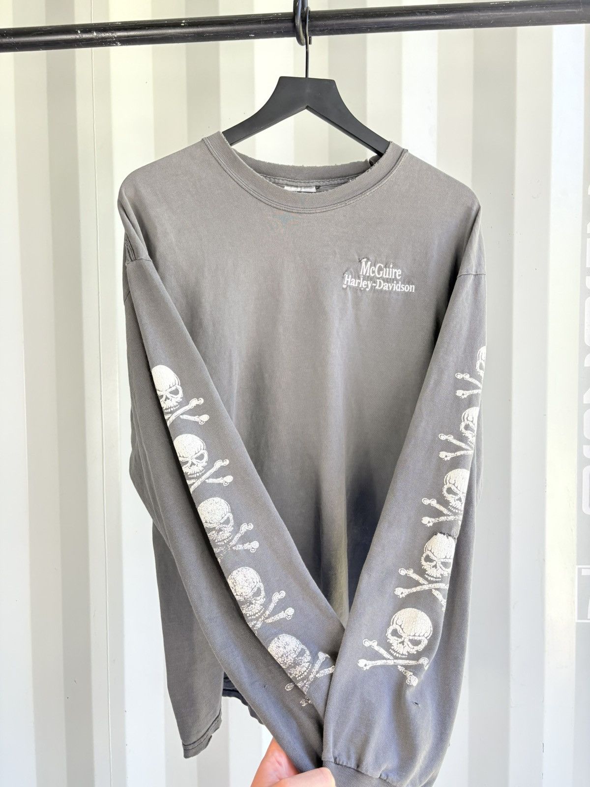 Harley Davidson Vintage Harley Davidson Skull Shirt Faded Distressed Grunge Size US XL / EU 56 / 4 - 1 Thumbnail