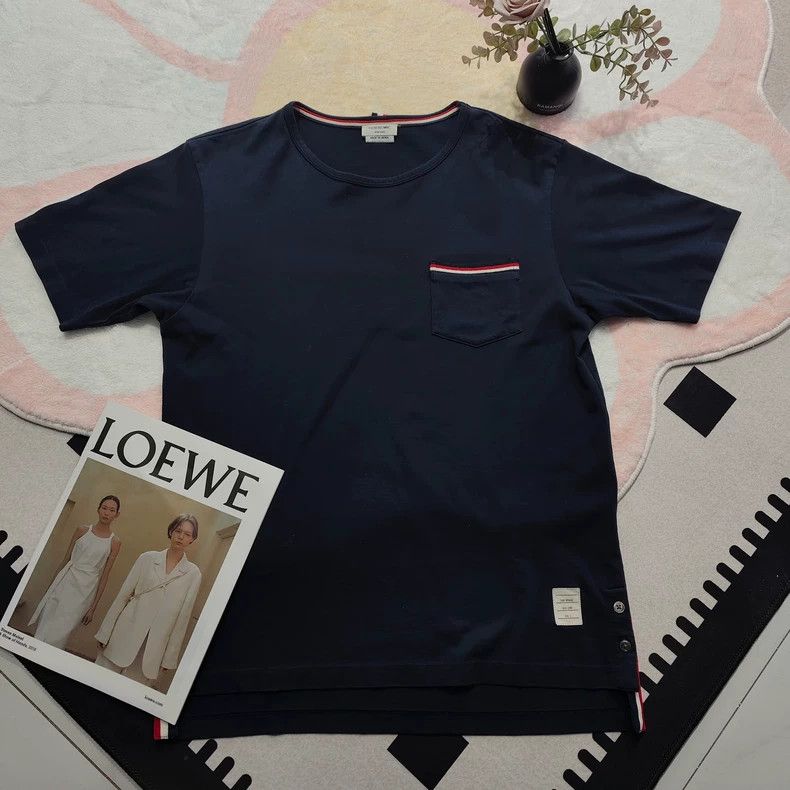 Thom Browne Thom Browne Blue and green round neck short sleeves Size US M / EU 48-50 / 2 - 1 Thumbnail