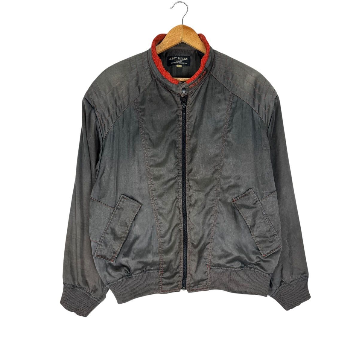 Issey Miyake 🔥80s ISSEY SKYLINE BOMBER JACKET Size US L / EU 52-54 / 3 - 3 Thumbnail
