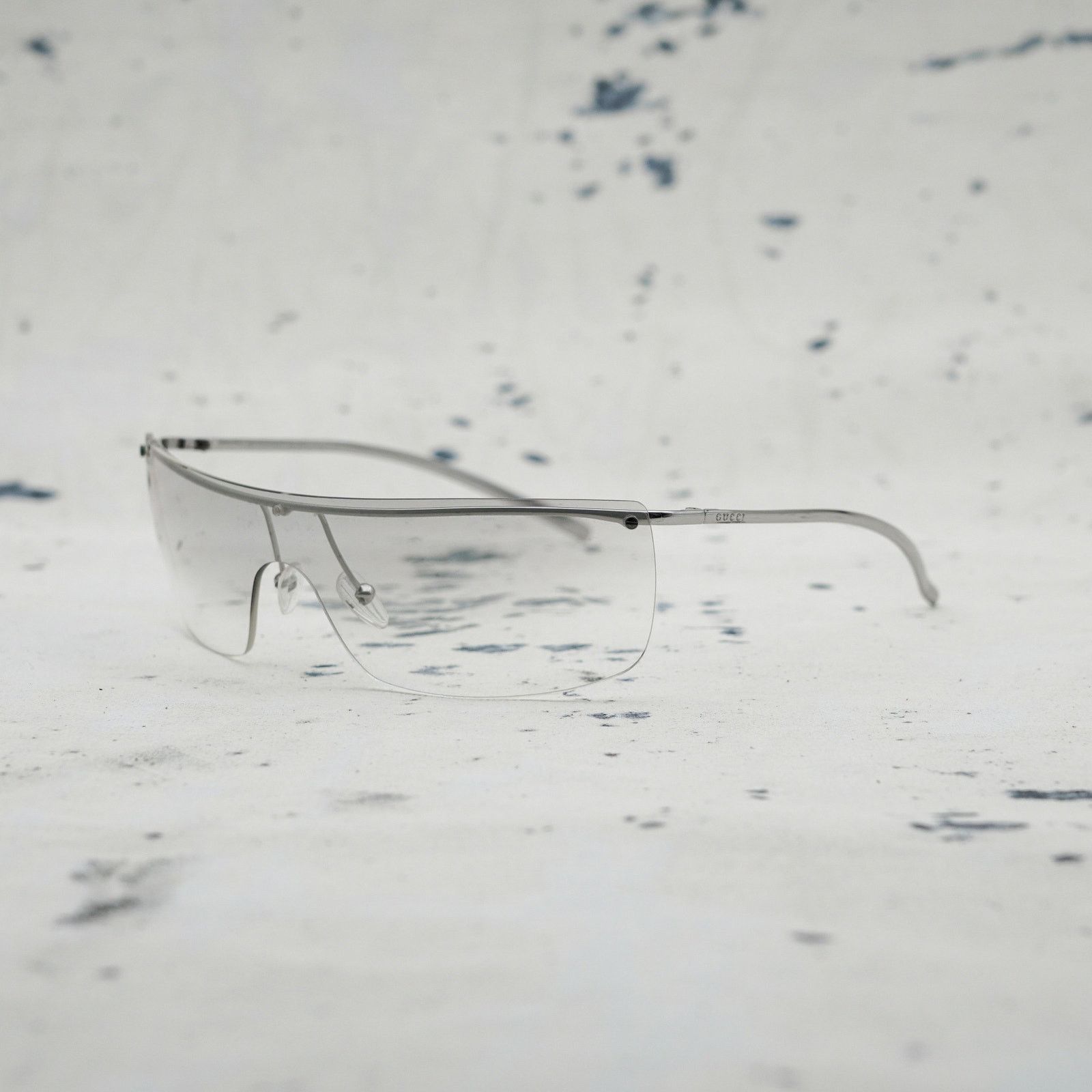 Gucci Gucci gg 1719 gradient clear wrap shield logo sunglasses Size ONE SIZE - 1 Thumbnail