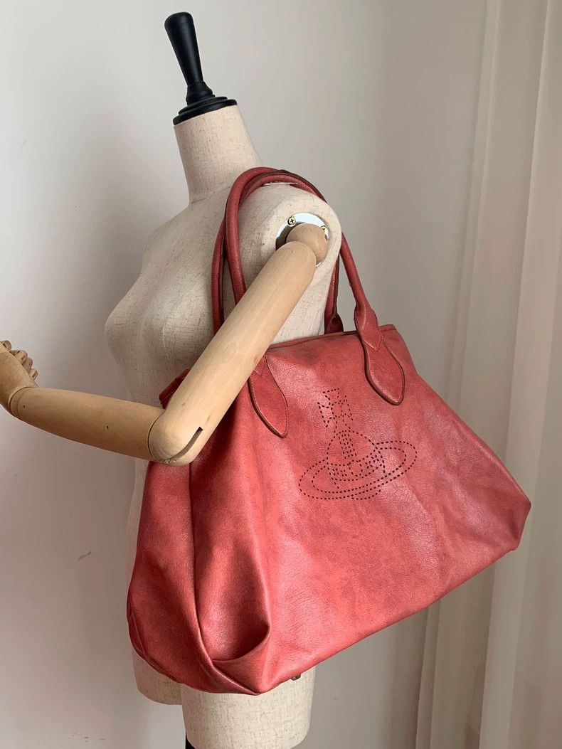 Vivienne Westwood Vivienne Westwood size os Retro red hollow Saturn tote bag Size ONE SIZE - 2 Thumbnail