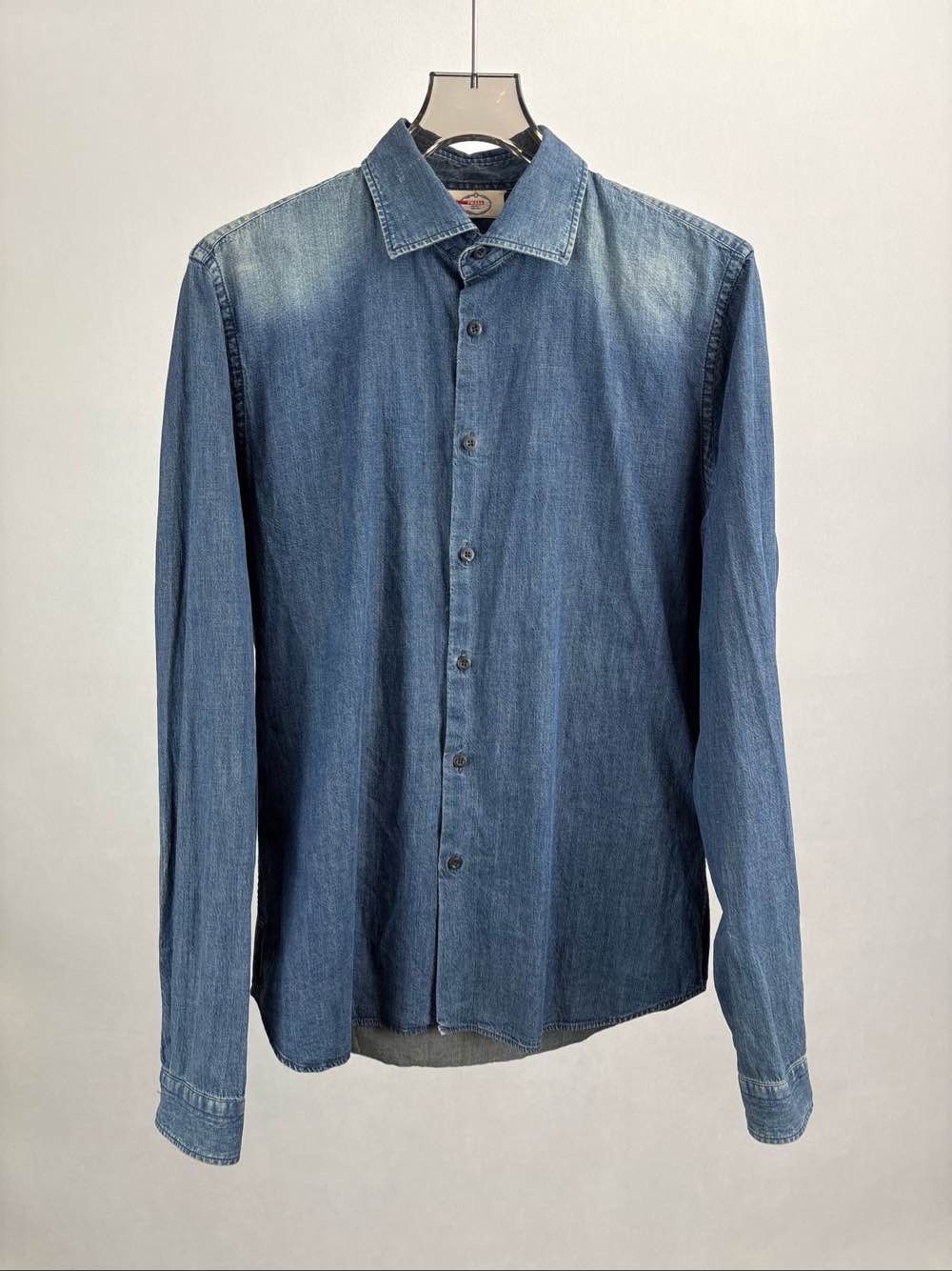 Prada Prada Washed Denim Button Up Shirt Size M Size US XXS / EU 40 - 1 Thumbnail
