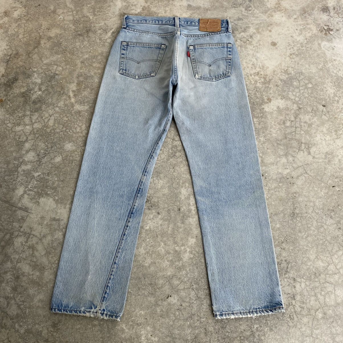 Levi's Vintage Levis 501 Stonewashed Blue Redline Distressed Jeans Size US 29 - 11 Thumbnail