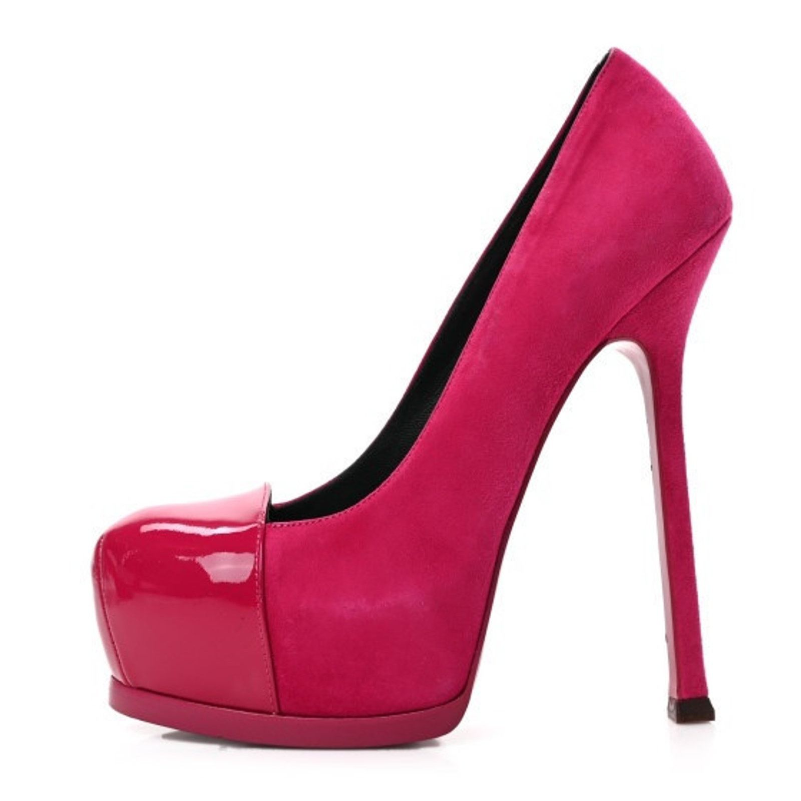 Saint Laurent Paris SAINT LAURENT SUEDE LEATHER TRIBTOO PUMPS PINK 39.5/9 Size US 9 / IT 39 - 1 Thumbnail