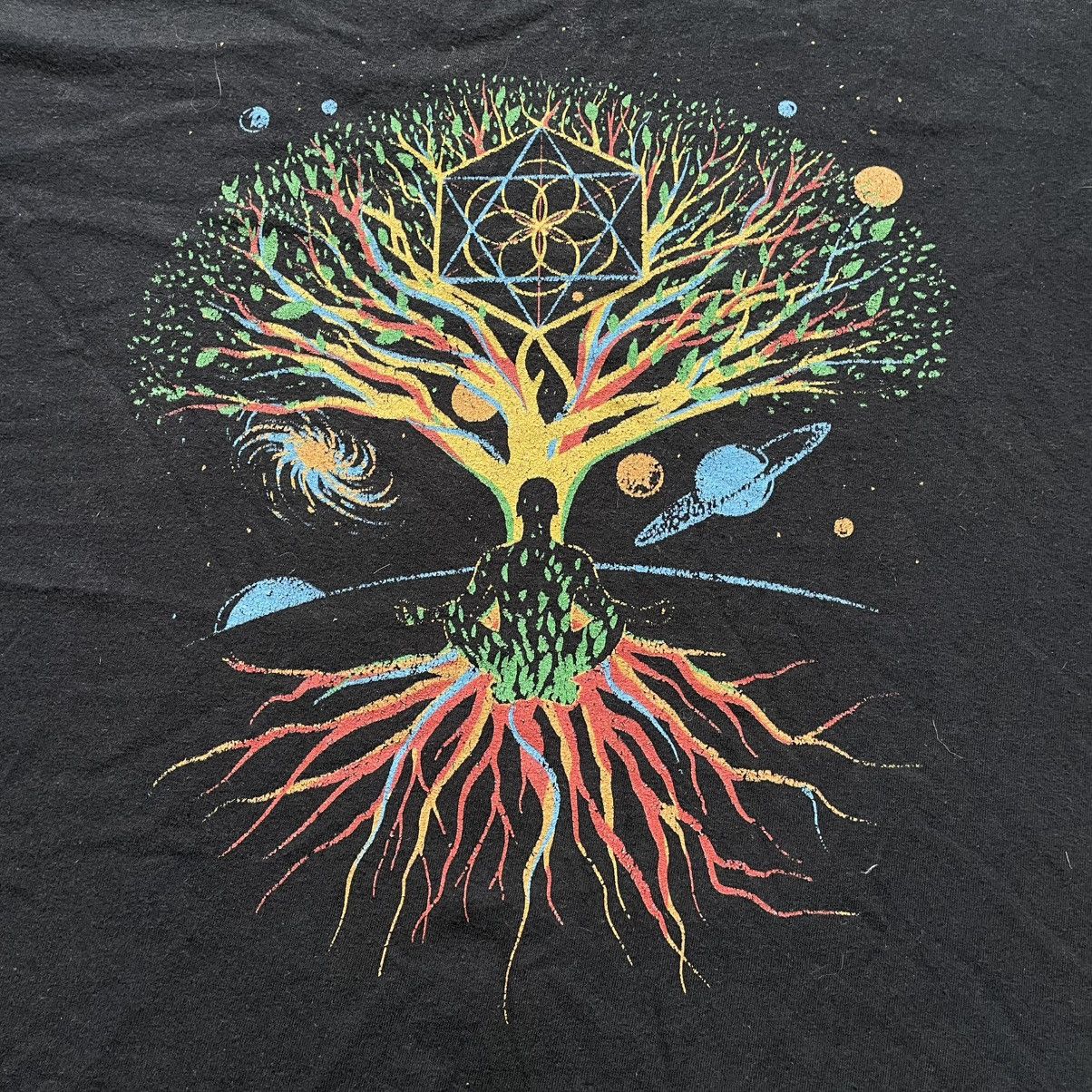 Vintage Vintage Psychedelic Tree Graphic Tee Sun Faded Rave Baggy M Size US M / EU 48-50 / 2 - 3 Thumbnail