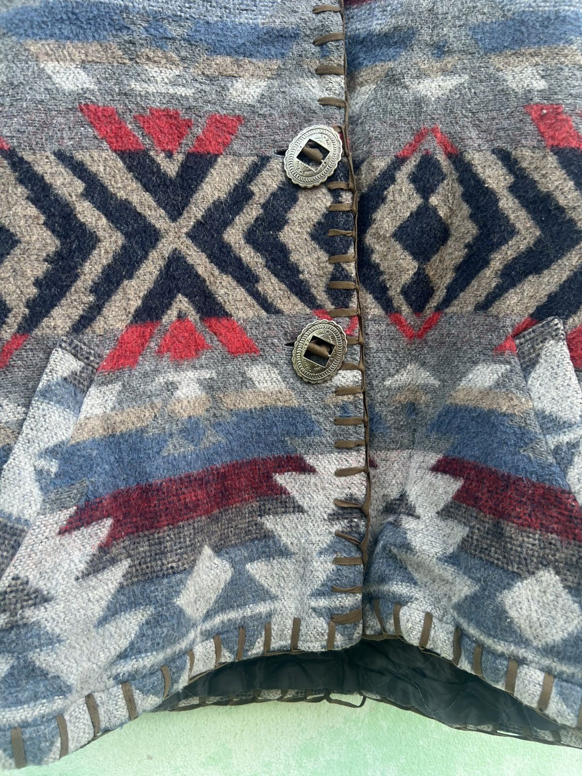 Japanese Brand SABUROKU Japan Aztec Southwestern Wool Blanket Jacket Native Size US M / EU 48-50 / 2 - 11 Thumbnail