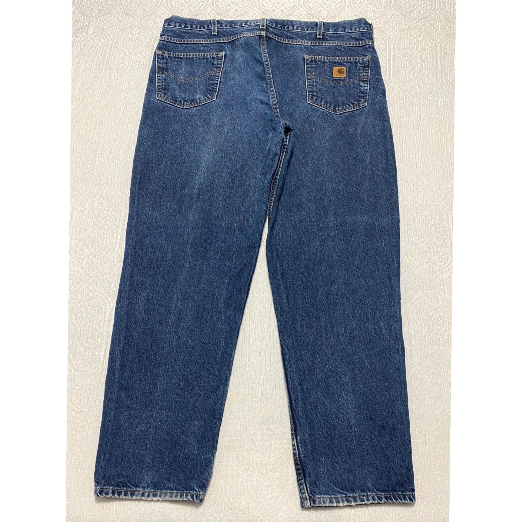 Carhartt VINTAGE Carhartt Jeans Mens 44x32 Blue Regular Fit 5-Pocket Denim Cotton Button Zip Durable Workwear Size US 44 / EU 60 - 3 Thumbnail