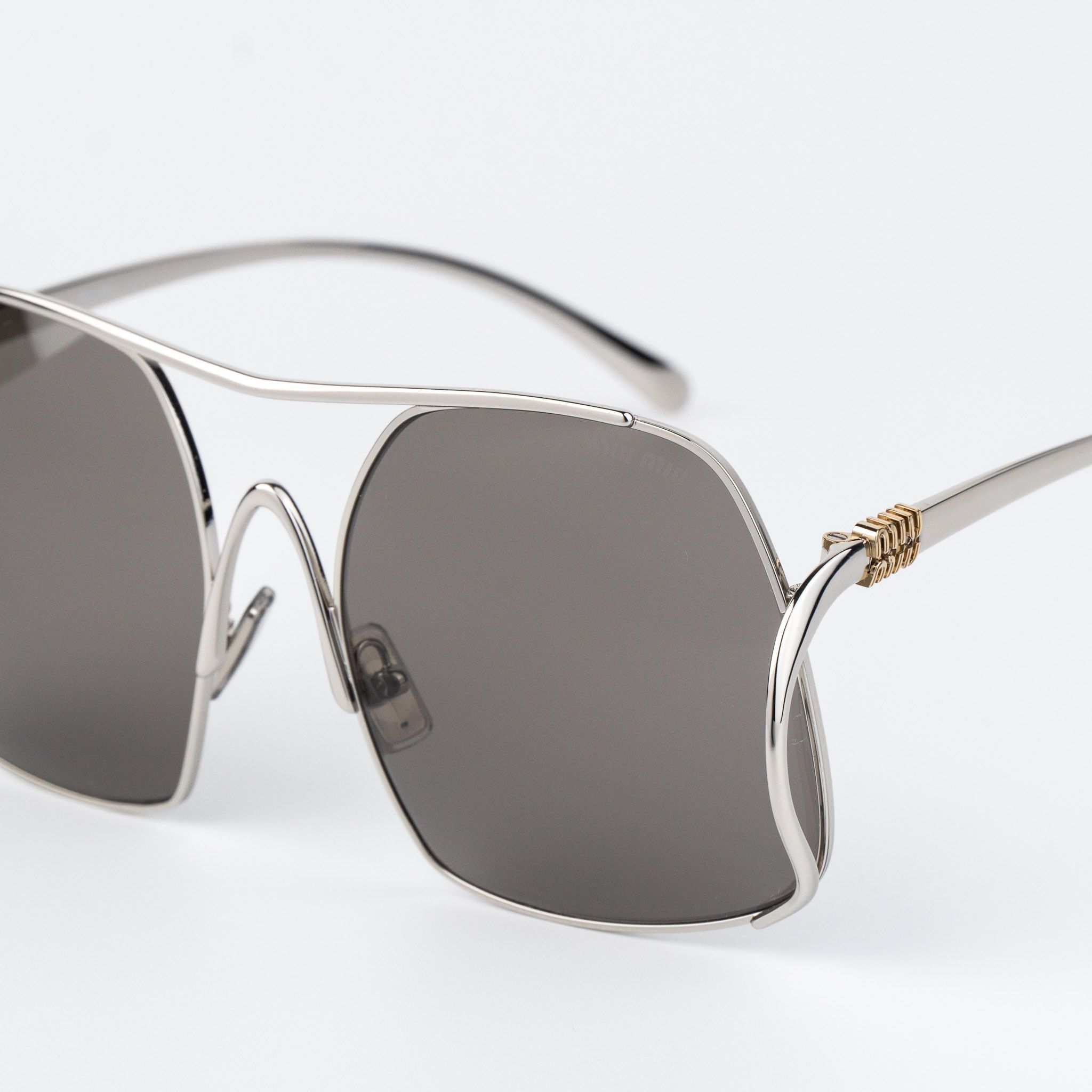 Miu Miu Miu Miu Women Sunglasses Pilot MUA55S 1BC80Q NEW AUTHENTIC Size ONE SIZE - 7 Thumbnail
