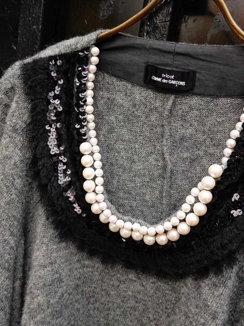 Comme des Garcons Comme Des Garcons Sequined pearl sweater Size S / US 4 / IT 40 - 2 Thumbnail