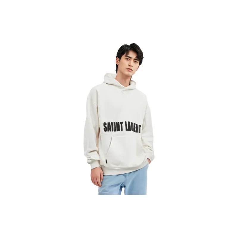 Saint Laurent Paris o1bcso1str1024 Agafay Hoodie in White Size US S / EU 44-46 / 1 - 3 Thumbnail
