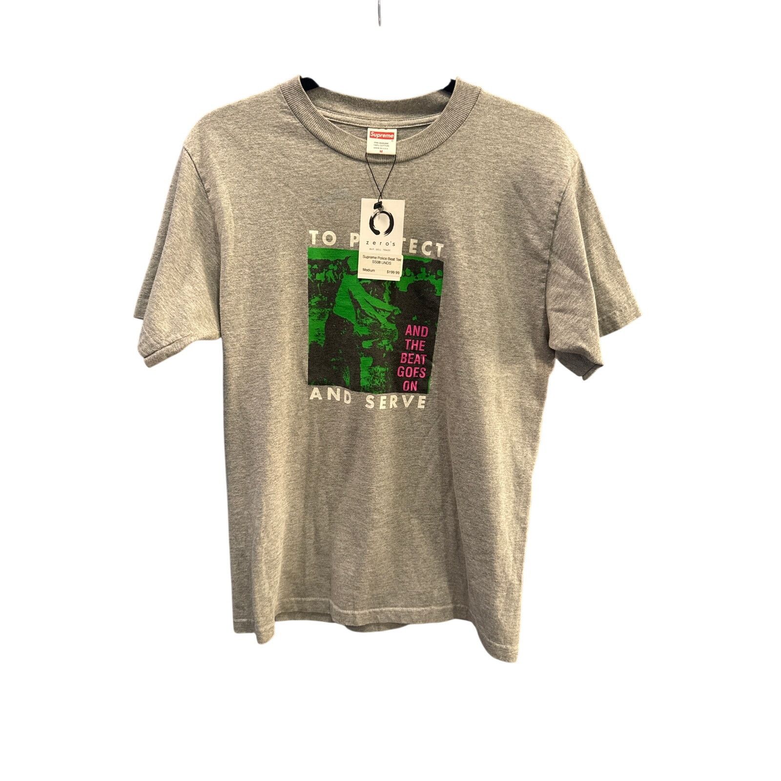 Supreme Supreme Police Beat Tee SS08 USED 9/10 Size US M / EU 48-50 / 2 - 1 Thumbnail