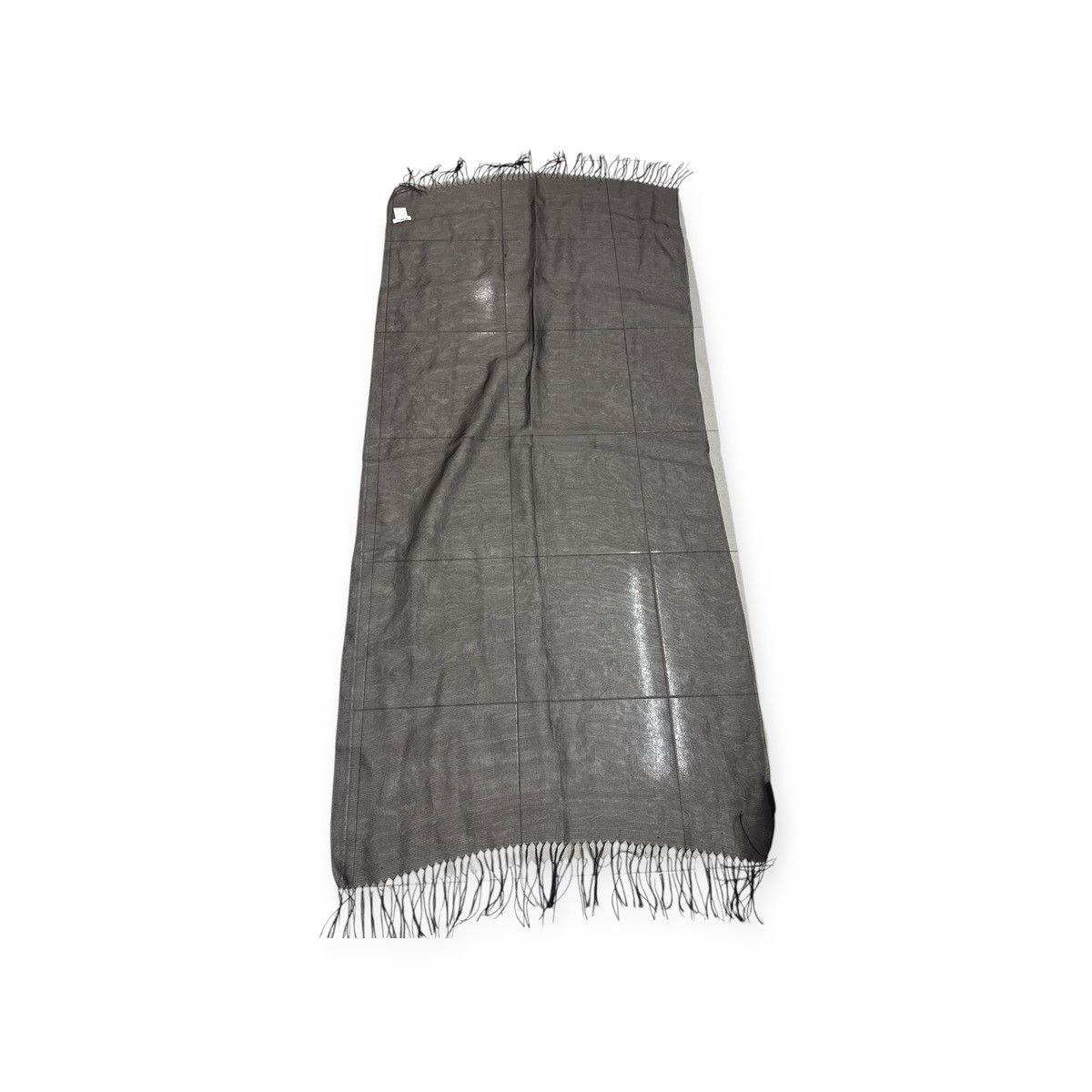 Japanese Brand 1990s EIJI MIYAMOTO FRINGE SHEER ARTS SILK SCARF Size ONE SIZE - 8 Thumbnail