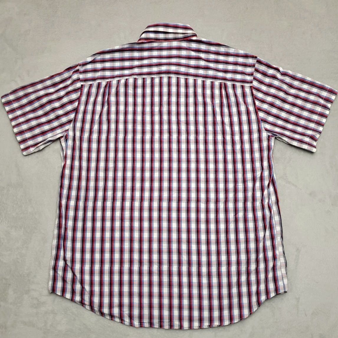 Vintage RM Williams Shirt Mens Big 1X Red Blue Plaid Relaxed Fit Short Sleeve Bush Outfitter Button-Up Casual Cotton Size US XL / EU 56 / 4 - 6 Thumbnail