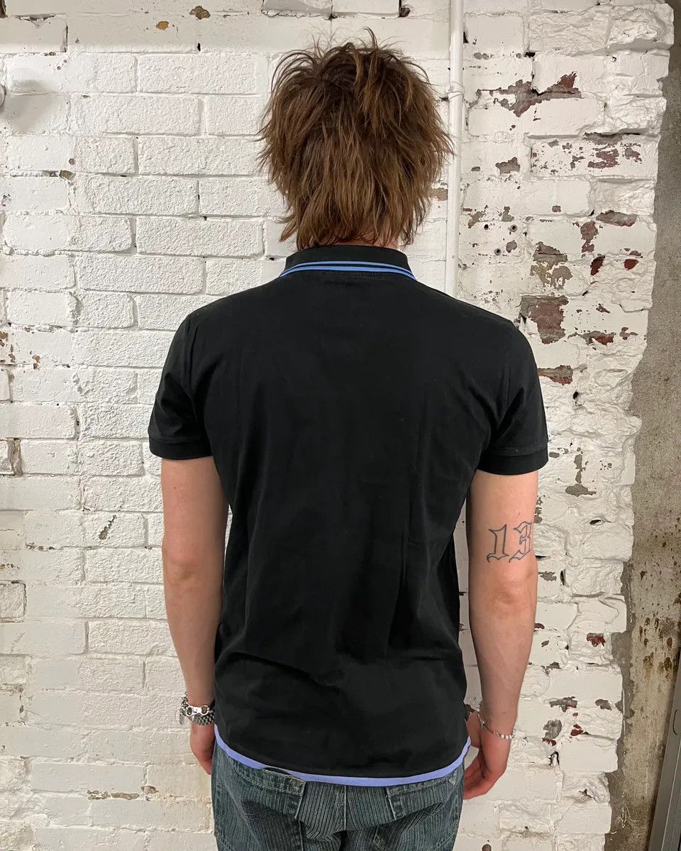 Prada SS2018 Prada Blue Contrast Trim Black Polo Size US S / EU 44-46 / 1 - 3 Thumbnail