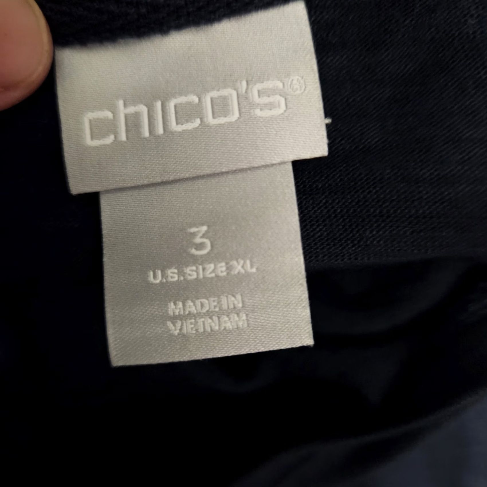 Vintage Chico's Women's Short Sleeve Navy Blue Round Neck Tee XL Regular Cotton Modal T-Shirt Women’s Casual Basic All Seasons 3 USA Size XL Size 40" / US 18 - 7 Thumbnail