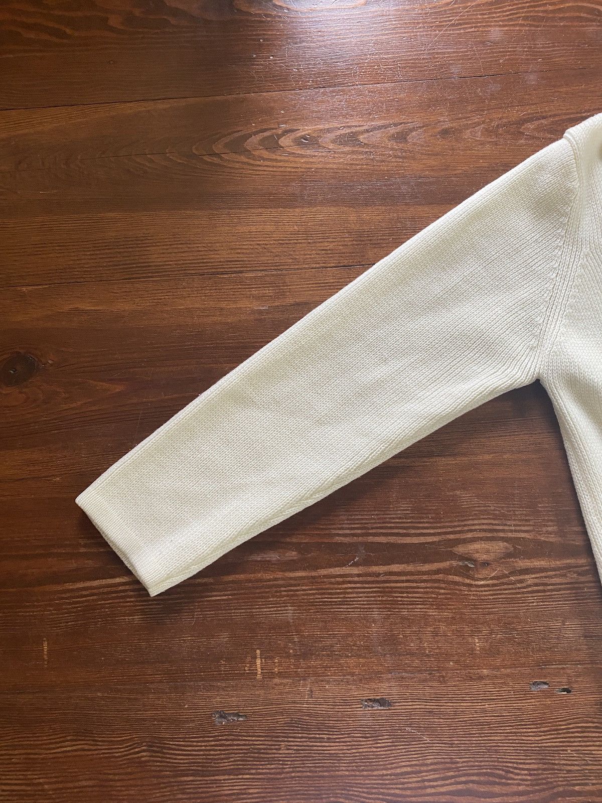 Sears Vintage 70’s Sears Women’s Cream Cowl Neck Cardigan Sweater Size M / US 6-8 / IT 42-44 - 11 Thumbnail