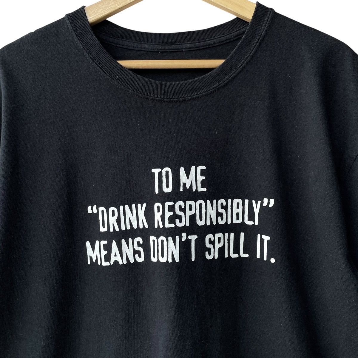 Vintage Responsible Alcoholic Funny Quotes Wording Tee Size US L / EU 52-54 / 3 - 3 Thumbnail