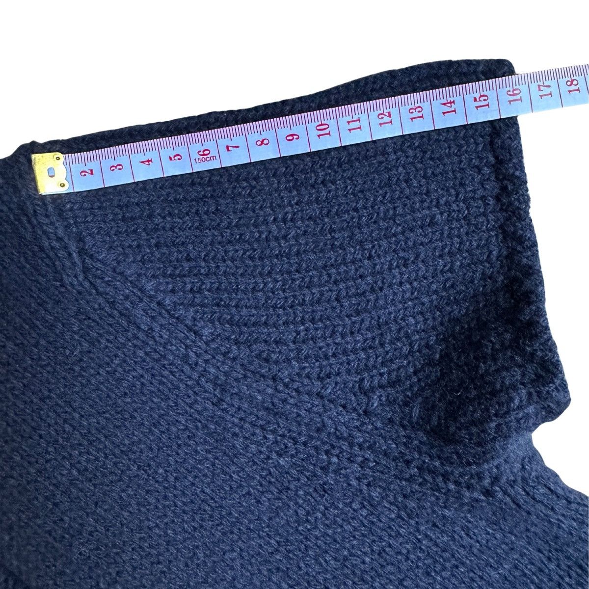 Other Stefanel Navy Wool Blend Cable KnitTurtleneck Sweater Size L / US 10 / IT 46 - 9 Thumbnail