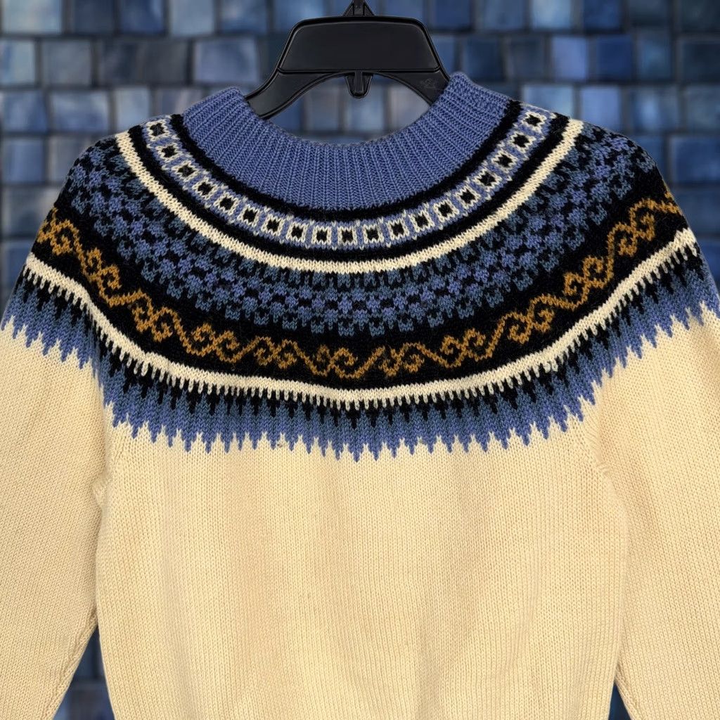 Vintage VINTAGE Zbinden Sport Luzern Sweater Womens Small White Fair Isle Ski Pullover Crew Neck Winter Knit Casual Womens Size S / US 4 / IT 40 - 1 Thumbnail