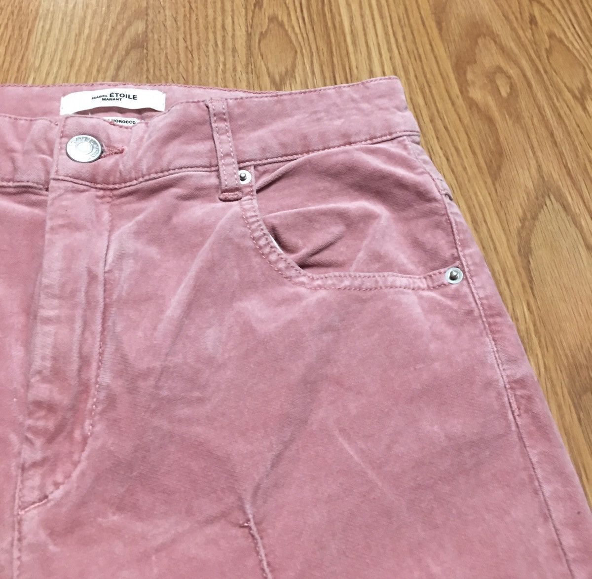 Isabel Marant Isabel Marant Etoile Pink Anyree Velvet Trousers EU 36 Size 26" / US 2 / IT 38 - 8 Thumbnail