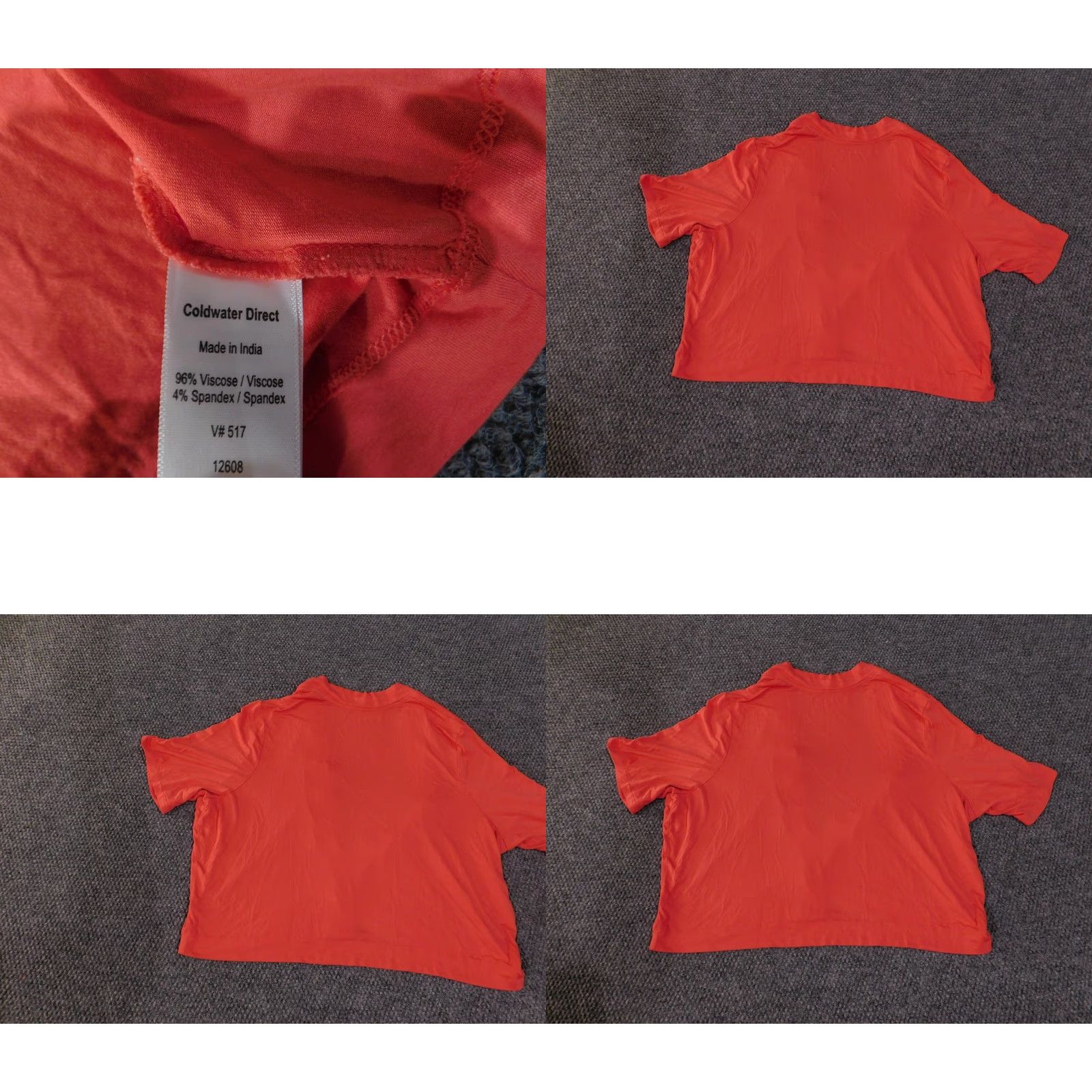 Coldwater Creek Coldwater Creek Cardigan Womens 1X Red Open Front Short Sleeve Lightweight Coverup Shirt Blouse Kimono Vintage No Womens Size XL / US 12-14 / IT 48-50 - 8 Thumbnail