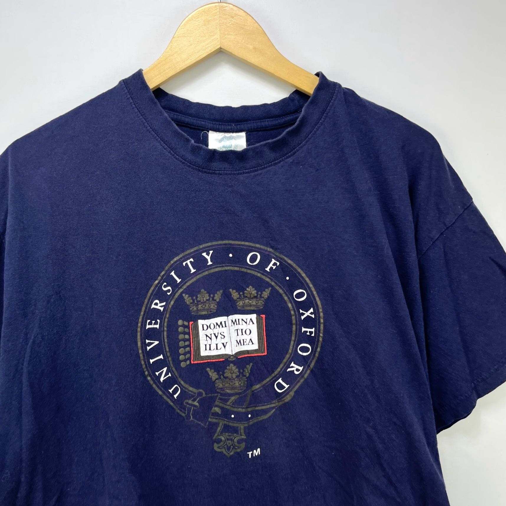 Vintage VINTAGE University of Oxford England T-Shirt Large Men Blue 90s Shirts Size US L / EU 52-54 / 3 - 2 Thumbnail