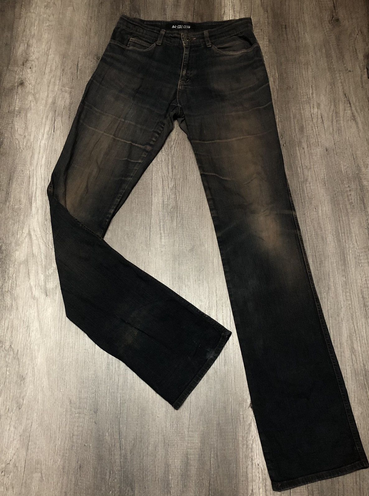 If Six Was Nine × Le Grande Bleu (L.G.B.) VINTAGE BA-TSU CLUB DIV JEANS (Unisex) Size US 30 / EU 46 - 2 Thumbnail