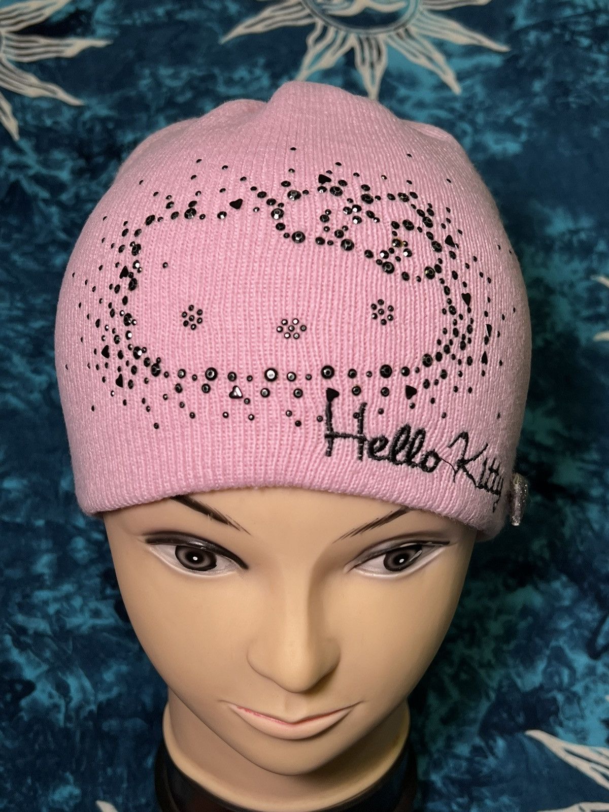 Japanese Brand Y2k Hello Kitty Beanie Hat Hello Bunny Big Logo Size ONE SIZE - 17 Thumbnail