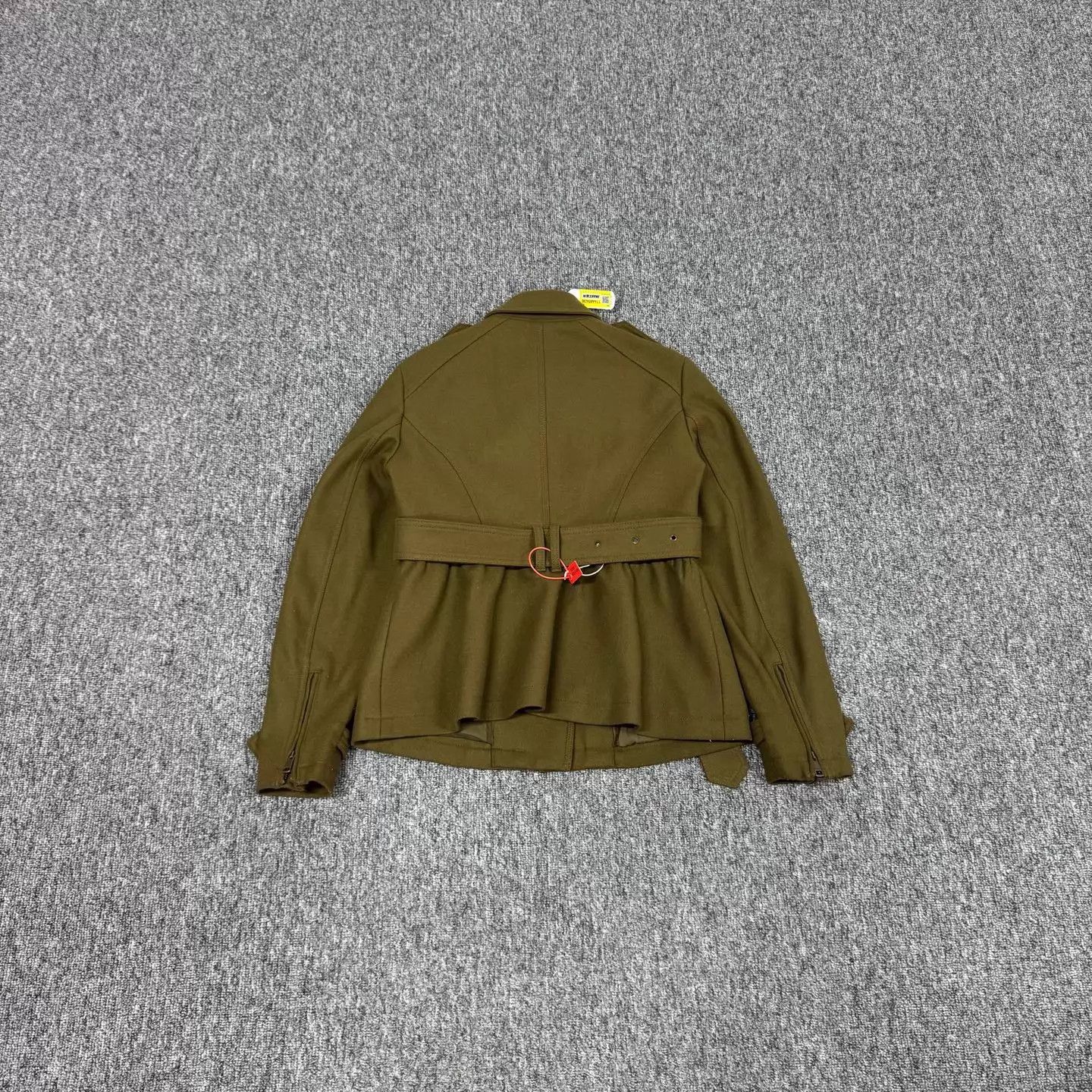 Burberry Burberry Brit Olive Belted Short Wool Coat UK8 99N Size S / US 4 / IT 40 - 2 Thumbnail