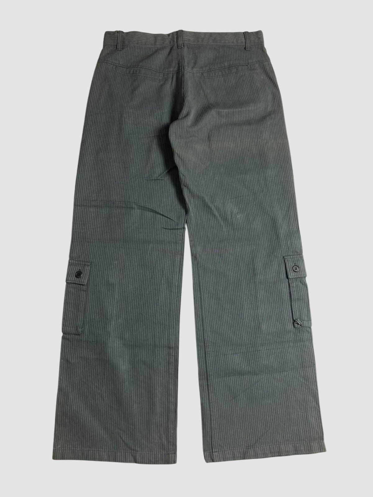 Hysteric Glamour × Japanese Brand × PPFM OLIVE GIRL Striped Unique Cargo Pants Multi Pocket Size US 29 - 2 Thumbnail
