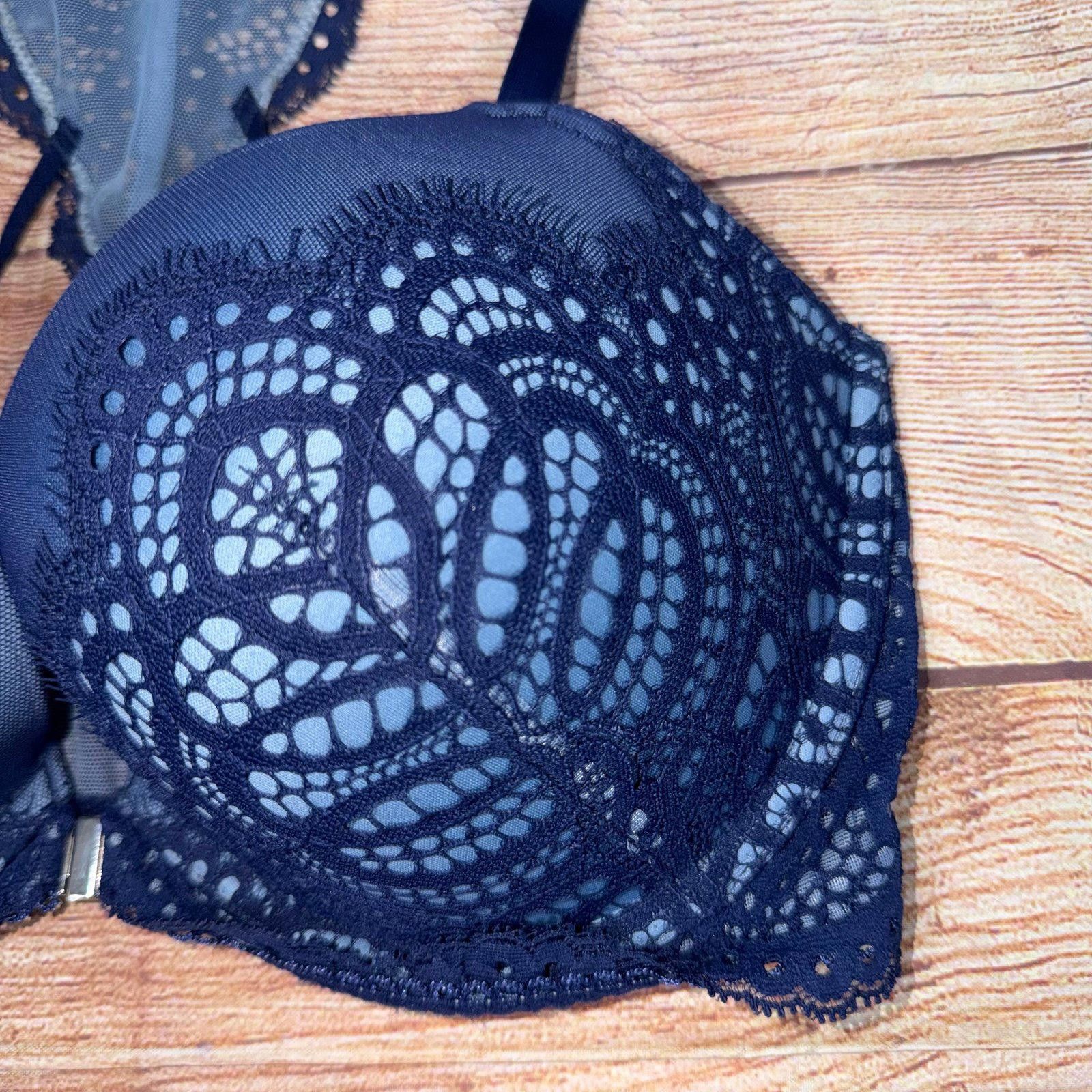 Other VS Dream Angels Lace Front Close Racer Back Bra Pushup 34DD Size ONE SIZE - 3 Thumbnail