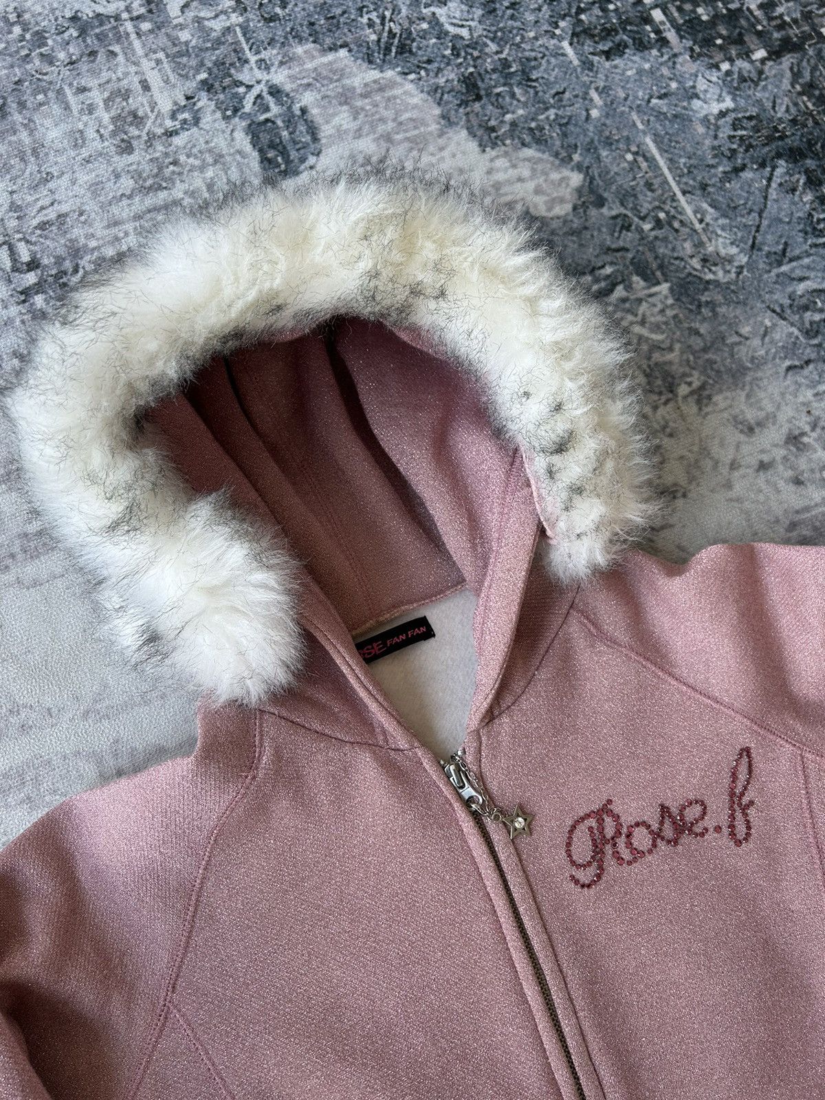 Japanese Brand Y2k Rose Zipper Hoodie Fur Size XS / US 0-2 / IT 36-38 - 7 Thumbnail