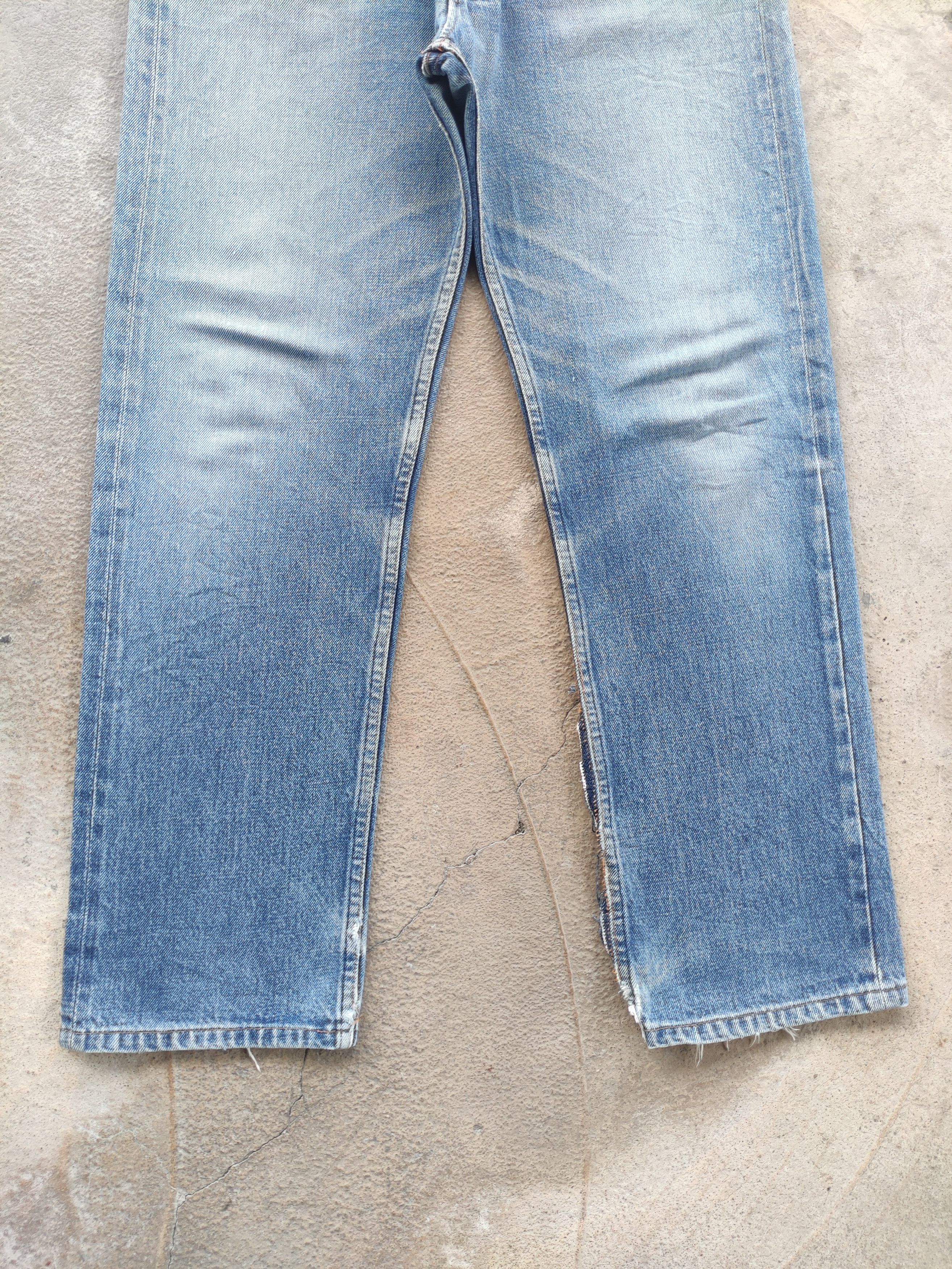 A.P.C. Vintage APC Button Selvedge Jean Distressed Faded Denim Size US 33 - 4 Thumbnail