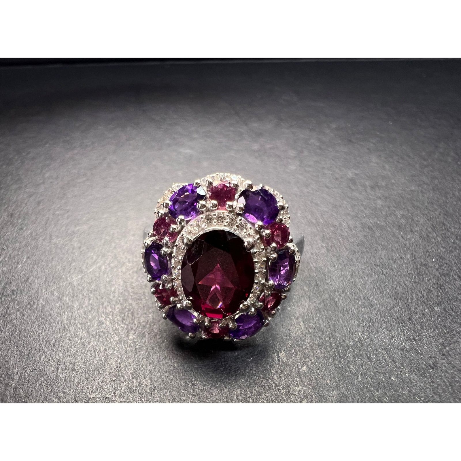 Other NEW rhodolite garnet and amethyst ring in 925 silver size 7 Size ONE SIZE - 15 Thumbnail