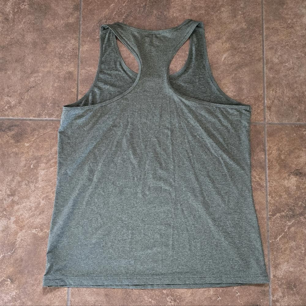 Designer Olive Heathered MagcoMsen Racerback Tank Size XL / US 12-14 / IT 48-50 - 2 Thumbnail