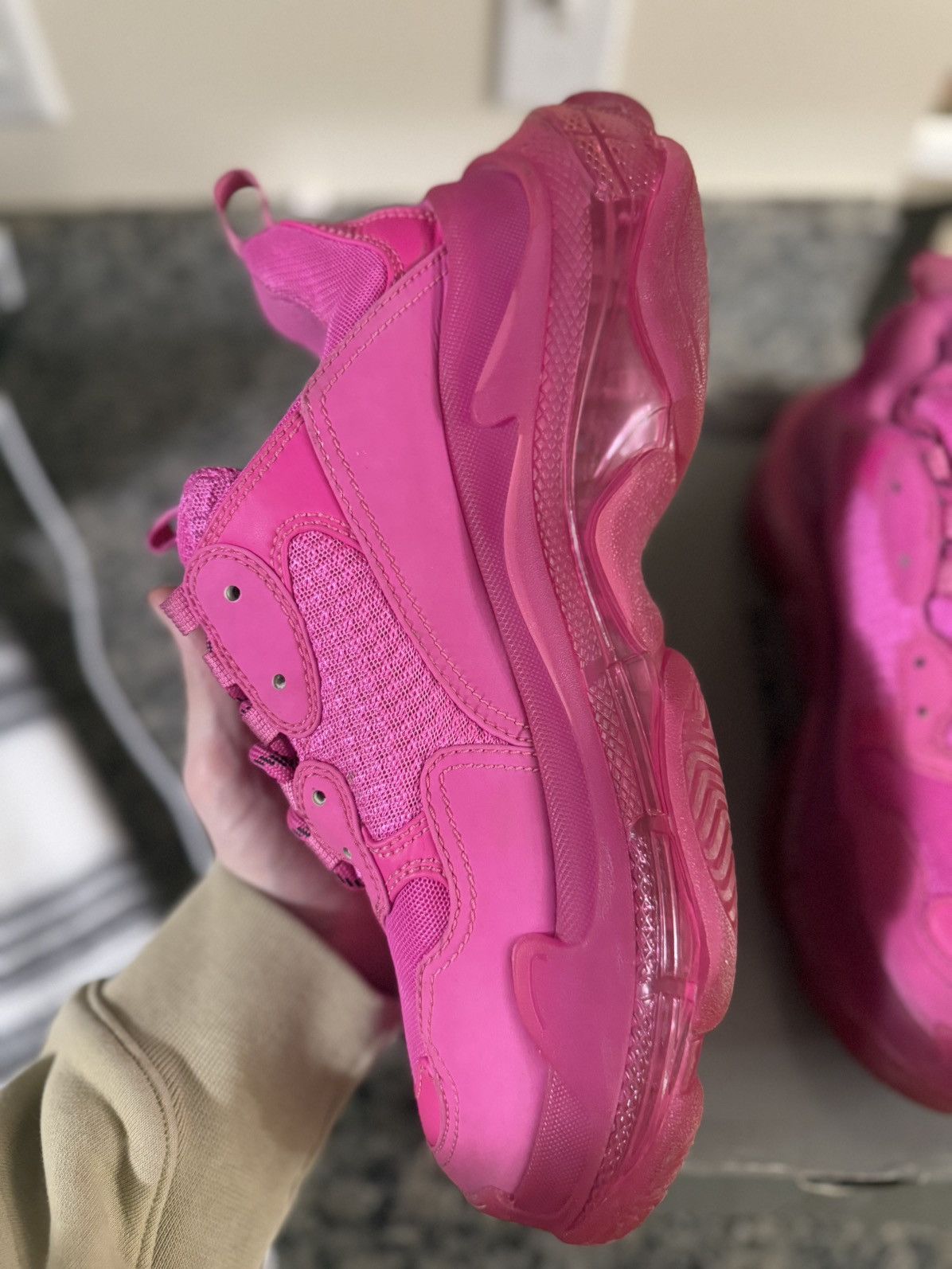 Balenciaga Balenciaga Pink Low Top Triple S 42EU/12US Women Size US 12 / IT 42 - 15 Thumbnail
