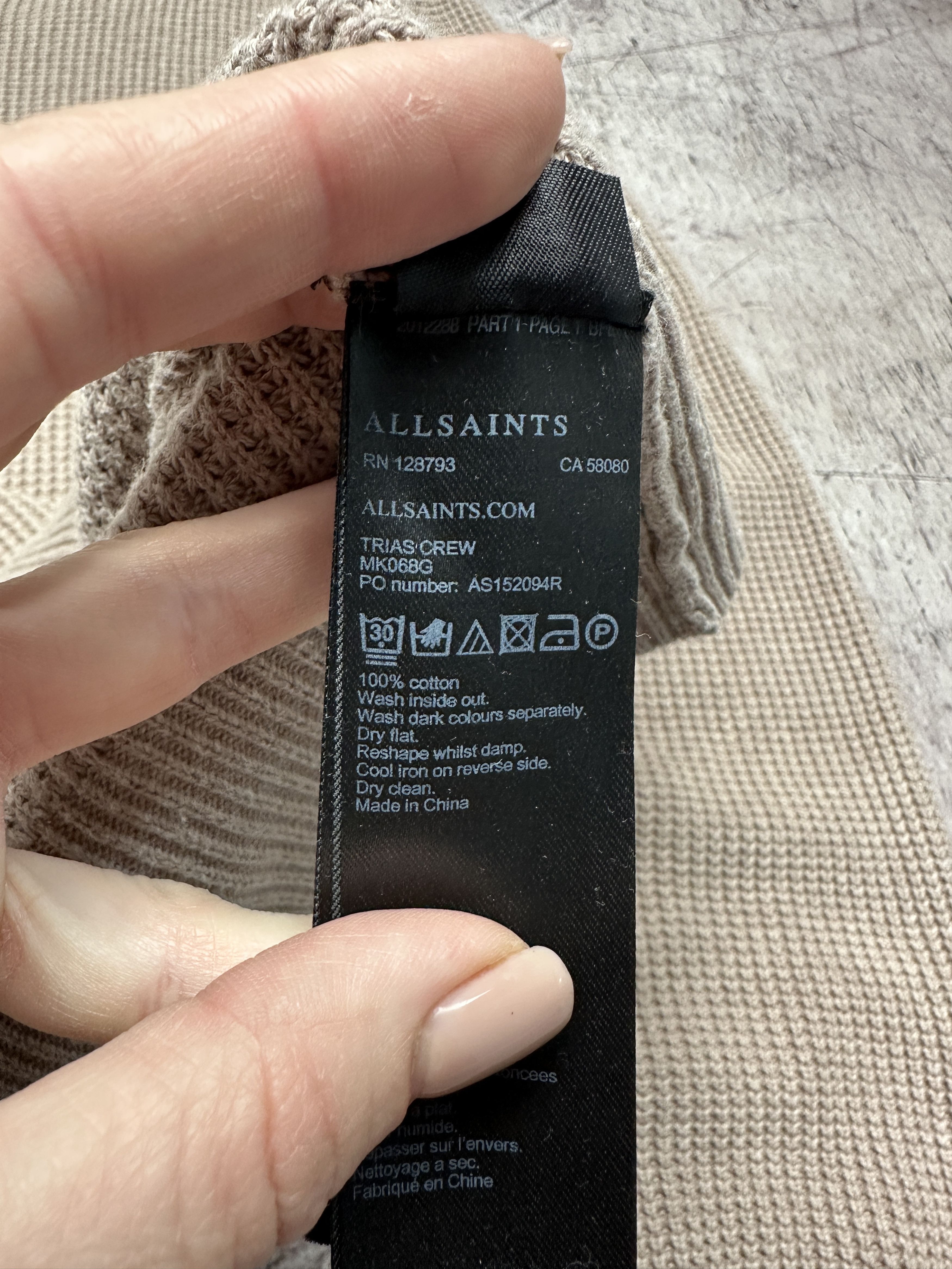 Allsaints Allsaint Vintage Mens Trias Crew Neck Knit Sweater Size US S / EU 44-46 / 1 - 5 Thumbnail