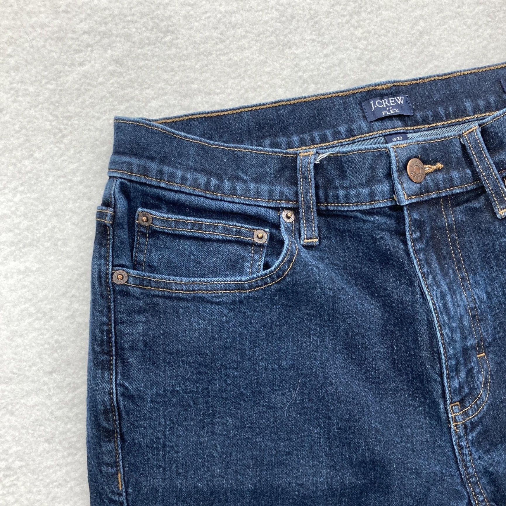 J.Crew J.CREW Jeans Mens 32x32 Blue Slim Straight Signature Flex Stretch Denim Preppy Size US 32 / EU 48 - 3 Thumbnail