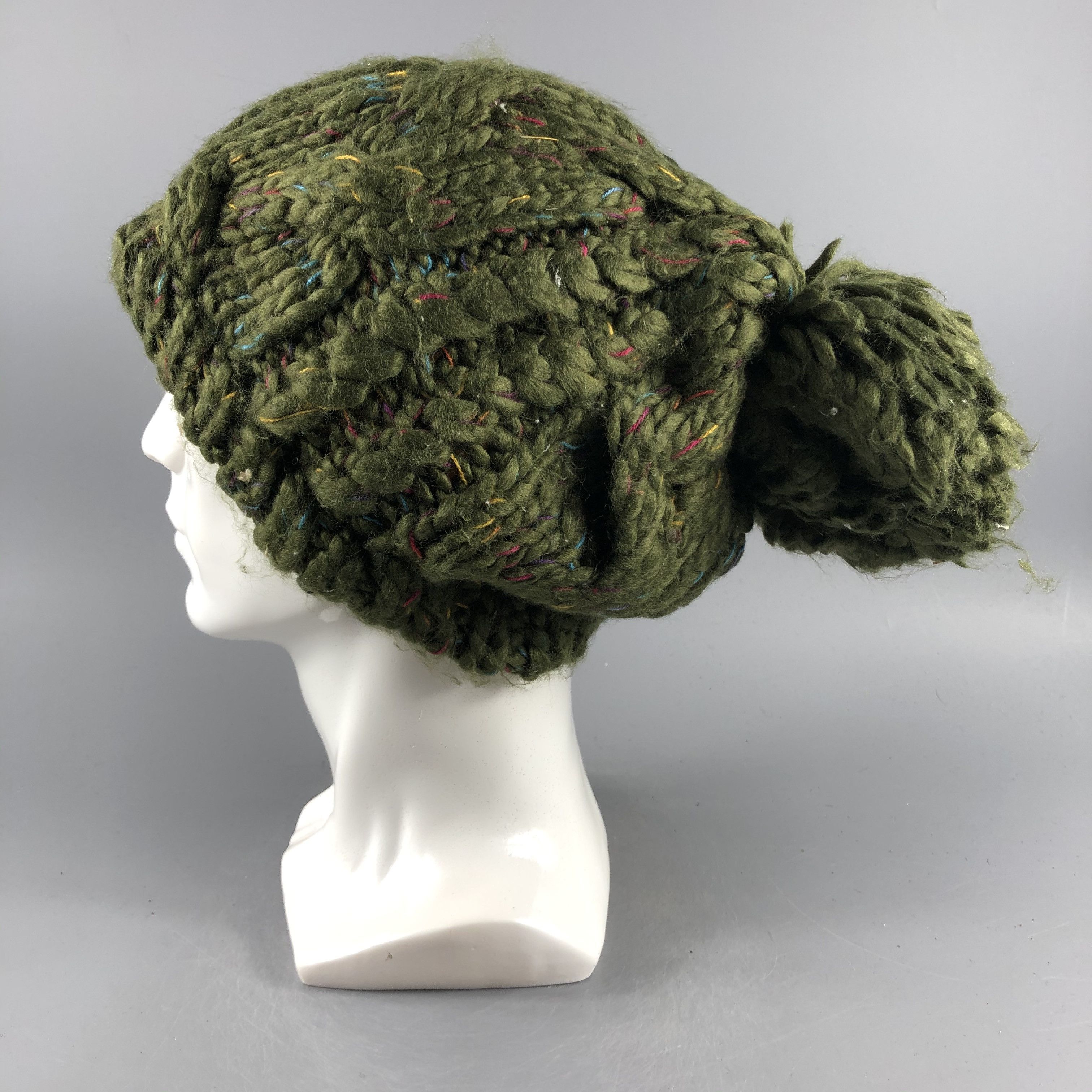 Japanese Brand × Vintage Aran Isle PomPom Beanie Snow Hat Snow Cap -D588 Size ONE SIZE - 1 Thumbnail
