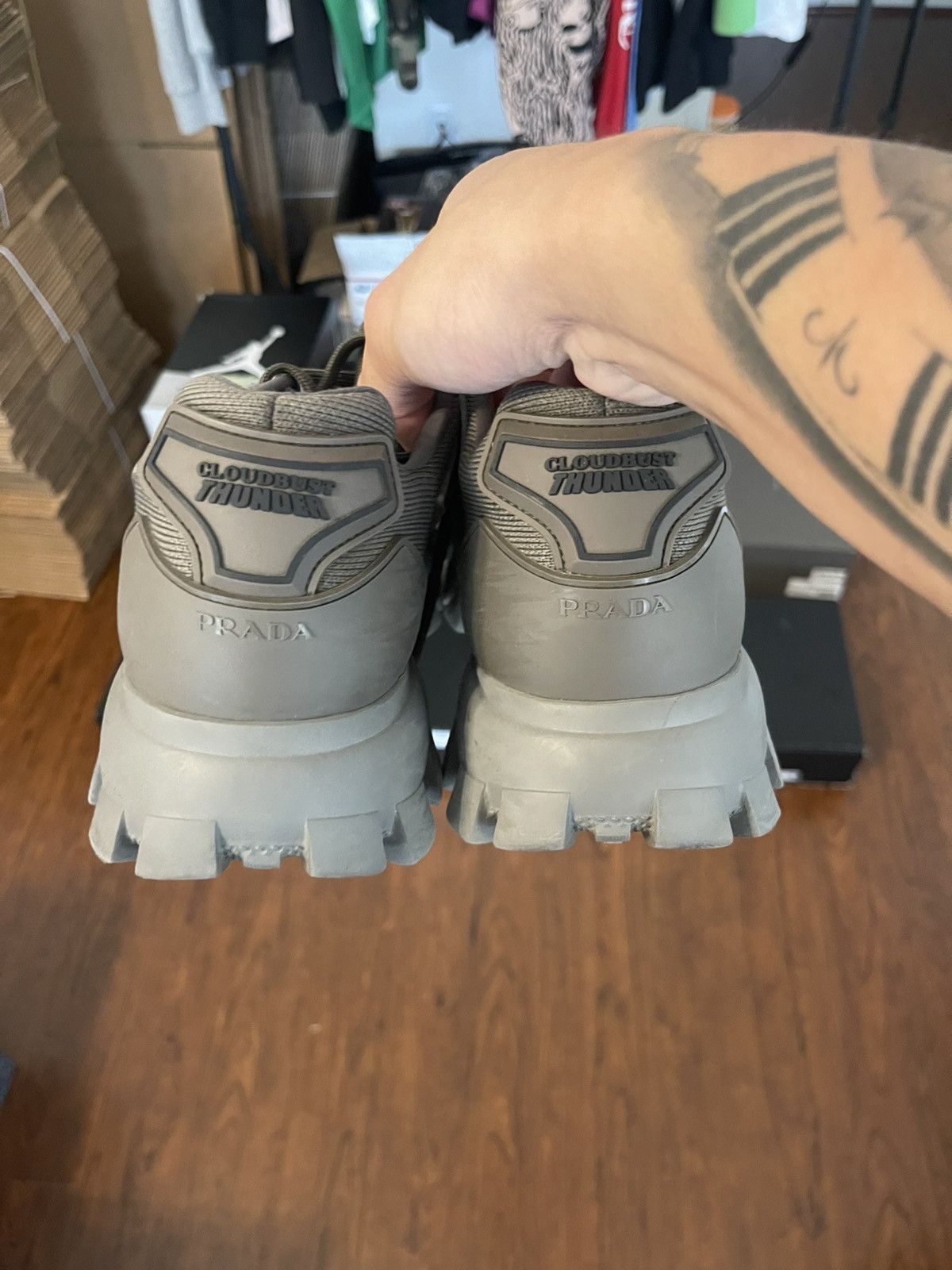 Prada Prada Cloudbusts Grey VERY CLEAN NO BOX 41EU/8US Size US 8 / EU 41 - 4 Thumbnail