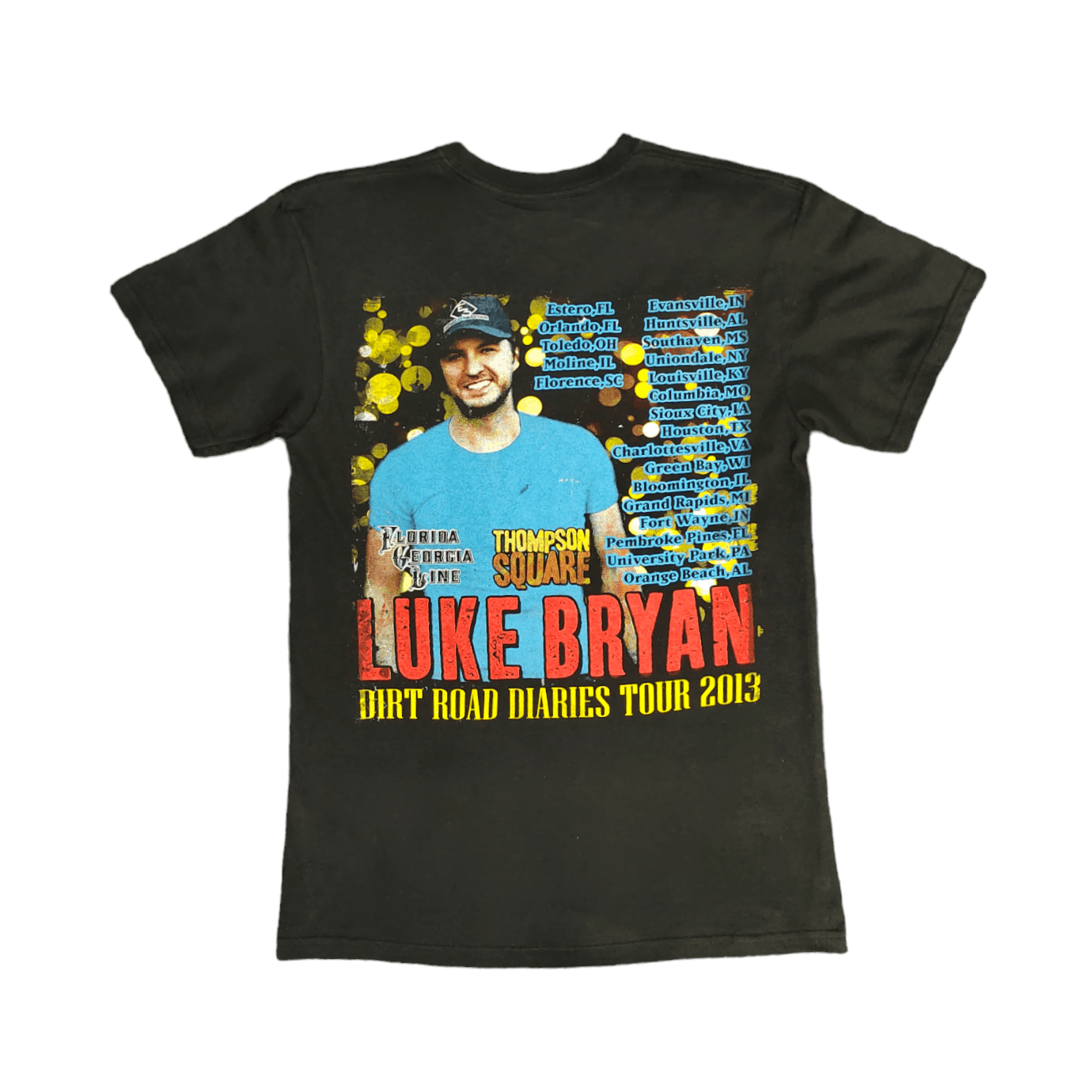 Band Tees Rare Design Luke Bryan 'Dirt Road Diaries' Tour 2013 T-Shirt Size US M / EU 48-50 / 2 - 6 Thumbnail