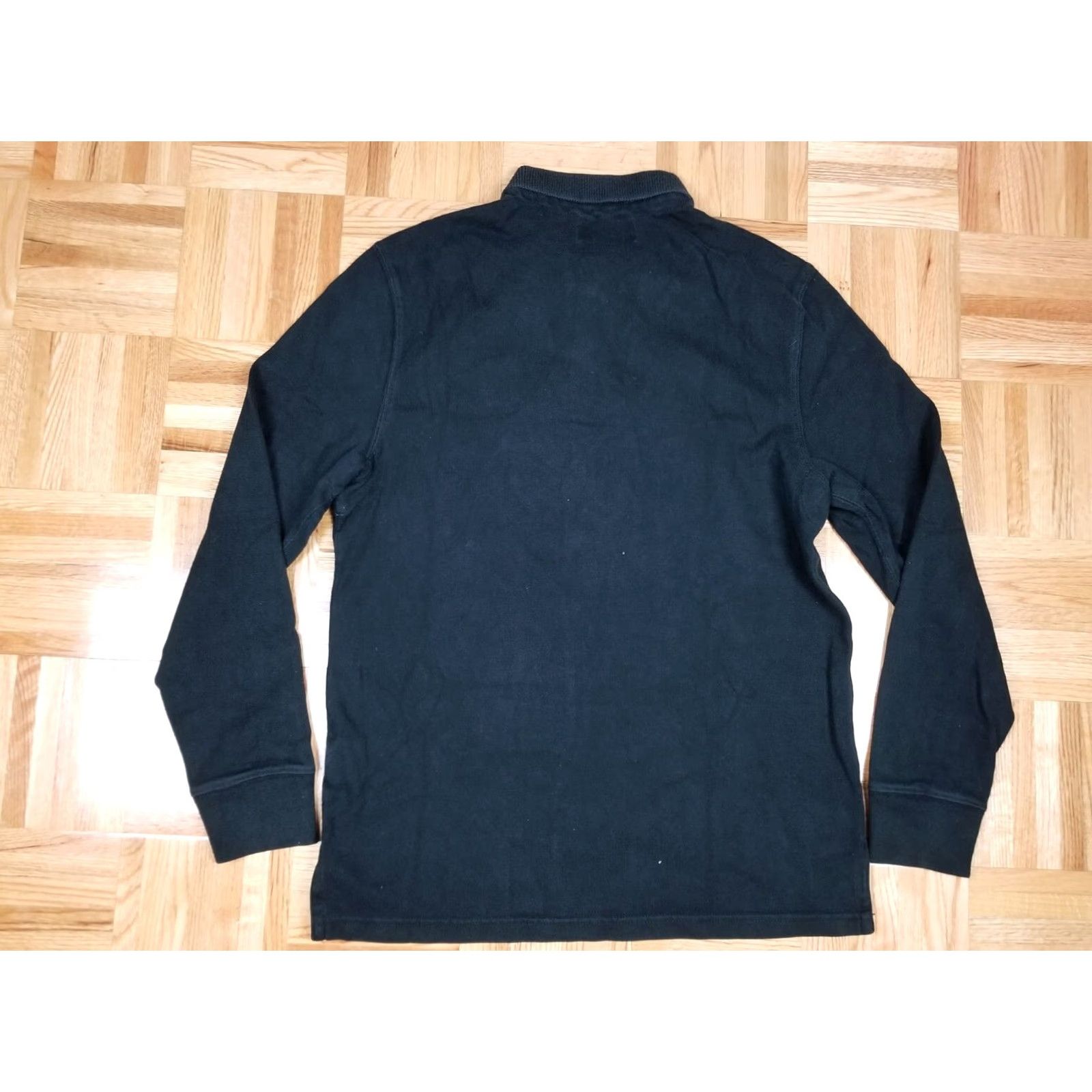 Ralph Lauren VINTAGE RALPH LAUREN POLO BLACK RUGBY SHIRT SZ MEDIUM Shirt Men Long Sleeve Collared Pullover plaid 27 INCH Women? Size US L / EU 52-54 / 3 - 4 Thumbnail