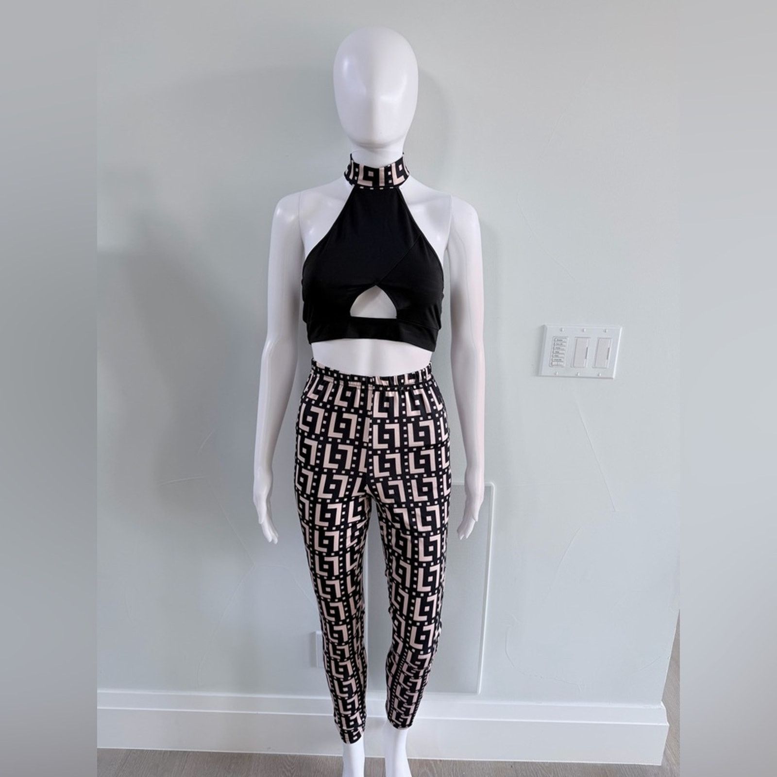 Other New Y2K Stylish Black and White Patterned Matching set S Size 25" / US 0 / IT 36 - 5 Thumbnail