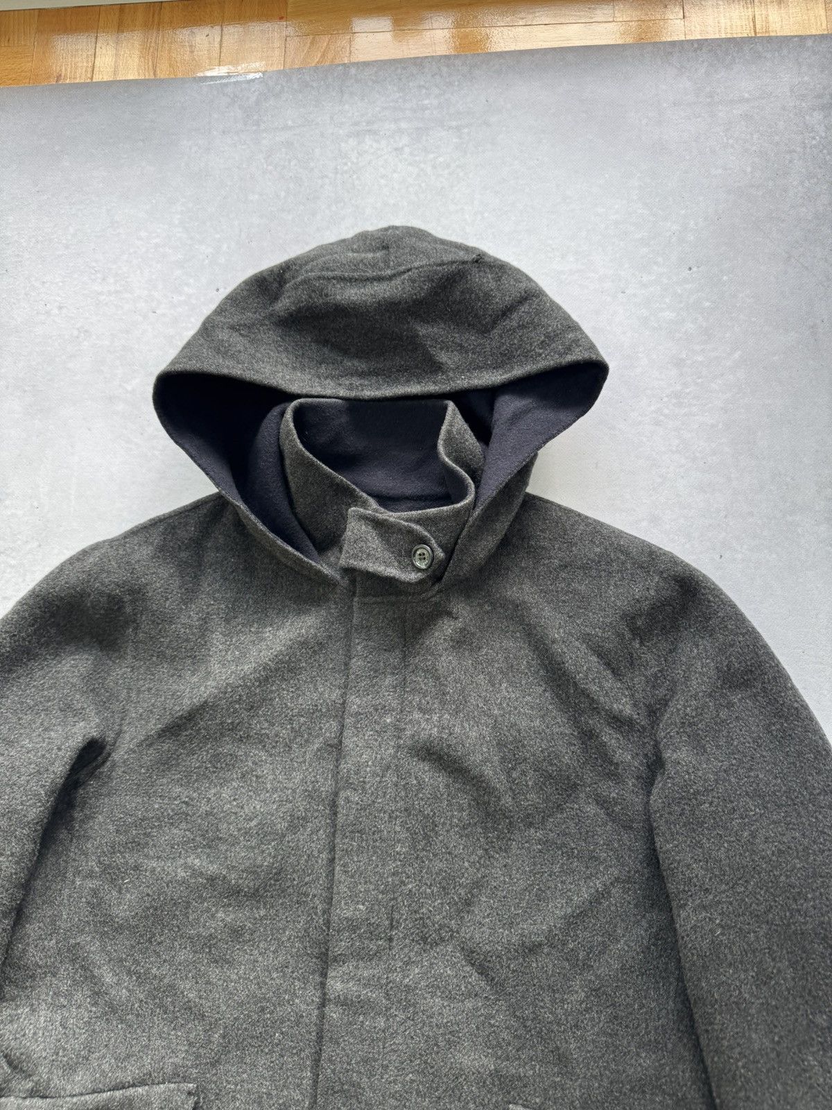 Boggi Boggi Milano Luxury Men's Wool Hooded Coat Size US M / EU 48-50 / 2 - 2 Thumbnail