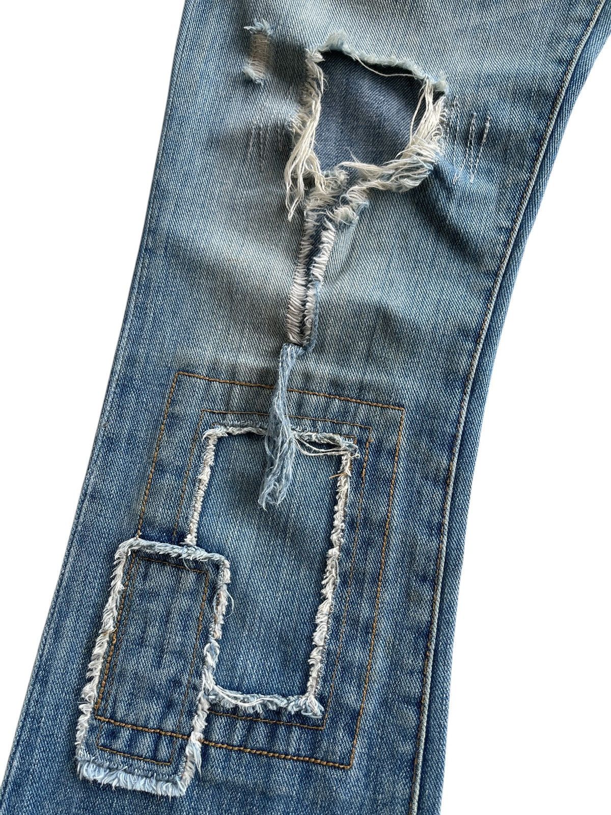 Japanese Brand Tokyo Rush Distressed Boro Flare Denim Size US 32 / EU 48 - 15 Thumbnail