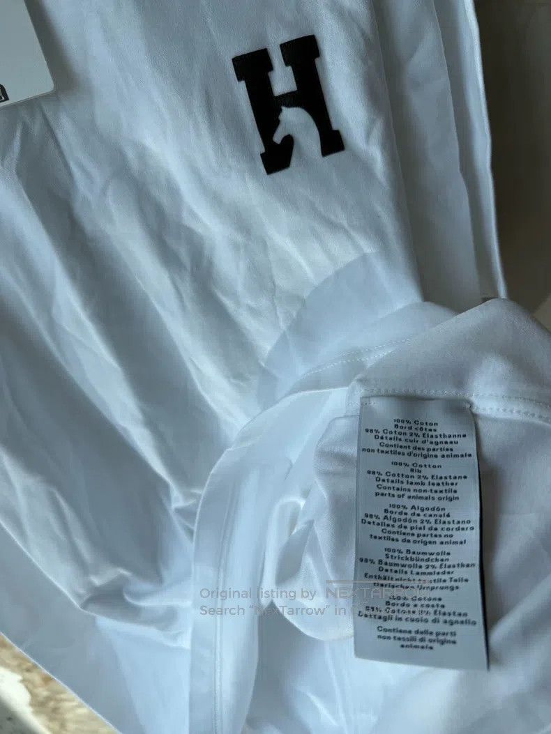Hermes Hermes Leather detail cotton T-shirt, white, 100% cotton Size US L / EU 52-54 / 3 - 4 Thumbnail