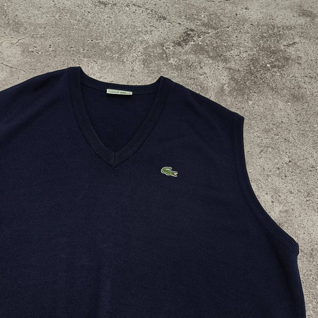 Lacoste Vintage 90s Lacoste knitted vest france chemise old money Size US XL / EU 56 / 4 - 2 Thumbnail